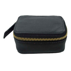 Porta Batom Preto Safiano com Preto Liso Pronta Entrega