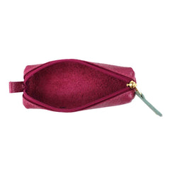 Porta Batom Zíper Fúcsia Liso com Menta Liso Pronta Entrega