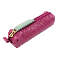 Porta Batom Zíper Fúcsia Liso com Menta Liso Pronta Entrega