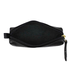 Porta Batom Zíper Preto Paris com Preto Liso Pronta Entrega