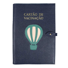 Porta Cartão de Vacina Little Ballon de Couro Personalizado
