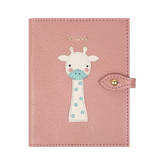 Porta Mini Cartão de Vacina - Modelo Einstein Girafinha em Couro Personalizado