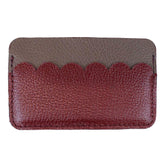 Porta Cartão Babado Fendi com Burgundy Liso Pronta Entrega