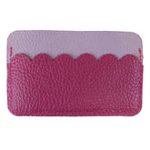 Porta Cartão Babado Lilás Liso com Fúcsia Liso Pronta Entrega