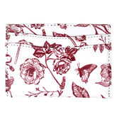 Porta Cartão de Crédito Estampa Botanique Vermelho Pronta Entrega