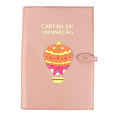 Porta Cartão de Vacina Balão Sarah em Couro Personalizado