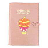 Porta Cartão de Vacina Balão Sarah + Caderneta de Saúde Impressa em Couro Personalizado