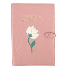 Porta Cartão de Vacina Tulipa em Couro Personalizado