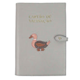 Porta Cartão De Vacina Patinho Vintage Atmosfera com Algodão Doce Liso,fendi e Caramelo Liso Pronta Entrega