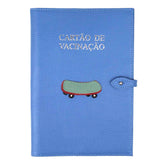 Porta Cartão de Vacina Skate em Couro Personalizado