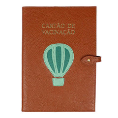 Porta Cartão de Vacina Little Ballon de Couro Personalizado