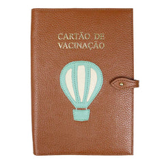 Porta Cartão de Vacina Little Ballon de Couro Personalizado
