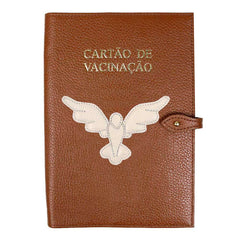 Porta Cartão de Vacina Divino Espírito Santo em Couro Personalizado