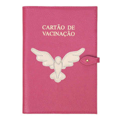 Porta Cartão de Vacina Divino Espírito Santo em Couro Personalizado