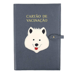 Porta Cartão de Vacina Little Dog em Couro Personalizado