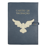 Porta Cartão de Vacina Divino Espírito Santo em Couro Personalizado