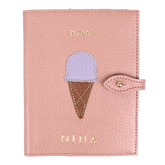 Porta Mini Cartão de Vacina - Modelo Einstein Gelato em Couro Personalizado