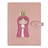 Porta Mini Cartão de Vacina - Modelo Einstein Nossa Senhora em Couro Personalizado