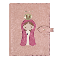 Porta Mini Cartão de Vacina - Modelo Einstein Nossa Senhora em Couro Personalizado