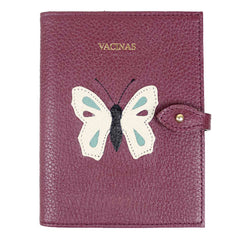 Porta Mini Cartão de Vacina - Modelo Einstein Borboleta em Couro Personalizado