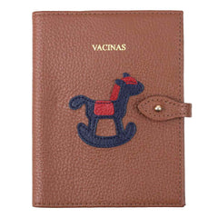 Porta Mini Cartão de Vacina - Modelo Einstein Little Horse em Couro Personalizado