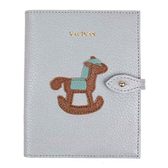 Porta Mini Cartão de Vacina - Modelo Einstein Little Horse em Couro Personalizado