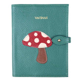 Porta Mini Cartão de Vacina - Modelo Einstein Cogumelo em Couro Personalizado