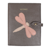 Porta Mini Cartão de Vacina - Modelo Einstein Libélula em Couro Personalizado