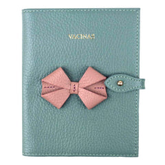 Porta Mini Cartão de Vacina - Modelo Einstein Laço em Couro Personalizado