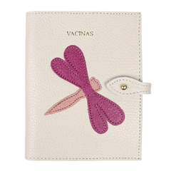 Porta Mini Cartão de Vacina - Modelo Einstein Libélula em Couro Personalizado