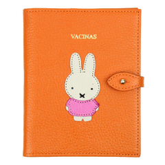 Porta Mini Cartão de Vacina - Modelo Einstein Petit Lapin em Couro Personalizado