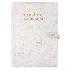 Porta Cartão de Vacina By Mariana Jabur Estampa Birds em Couro Personalizado