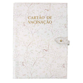 Porta Cartão de Vacina Collab Mariana Jabur Estampa Birds em Couro Personalizado