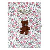 Porta Cartão De Vacina Urso Teddy Estampa Bosque com Caramelo Liso Pronta Entrega