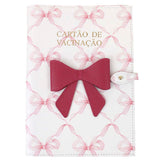 Porta Cartão De Vacina Laço Coquette By Mariana Jabur Estampa Florença com Chiclete Pronta Entrega