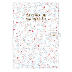 Porta Cartão de Vacina Estampa Blossom em Couro Personalizado