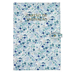 Porta Cartão De Vacina Estampa Liberty Azul Pronta Entrega