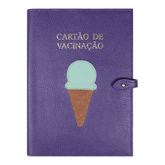 Porta Cartão de Vacina Gelato em Couro Personalizado
