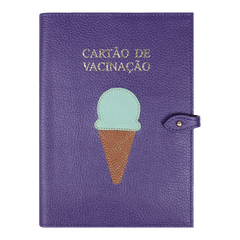 Porta Cartão de Vacina Gelato em Couro Personalizado