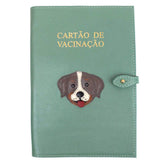 Porta Cartão de Vacina Cachorro Toddy em Couro Personalizado
