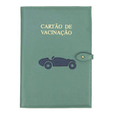 Porta Cartão de Vacina Carro Antigo + Caderneta de Saúde Impressa em Couro Personalizado