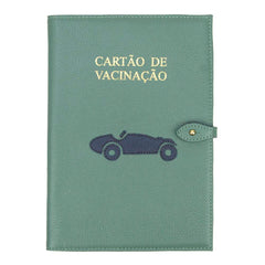 Porta Cartão de Vacina Carro Antigo em Couro Personalizado