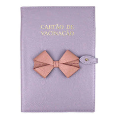 Porta Cartão de Vacina Laço em Couro Personalizado