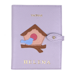 Porta Mini Cartão de Vacina - Modelo Einstein Little Bird em Couro Personalizado