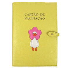 Porta Cartão de Vacina Funny Duck em Couro Personalizado