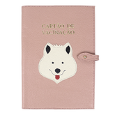Porta Cartão de Vacina Little Dog em Couro Personalizado