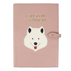 Porta Cartão de Vacina Little Dog em Couro Personalizado
