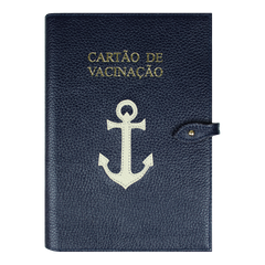 Porta Cartão de Vacina Marinheiro em Couro Personalizado