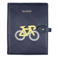 Porta Mini Cartão de Vacina - Modelo Einstein Bicicleta em Couro Personalizado