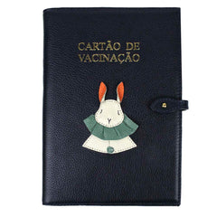 Porta Cartão de Vacina Coelho Robert em Couro Personalizado